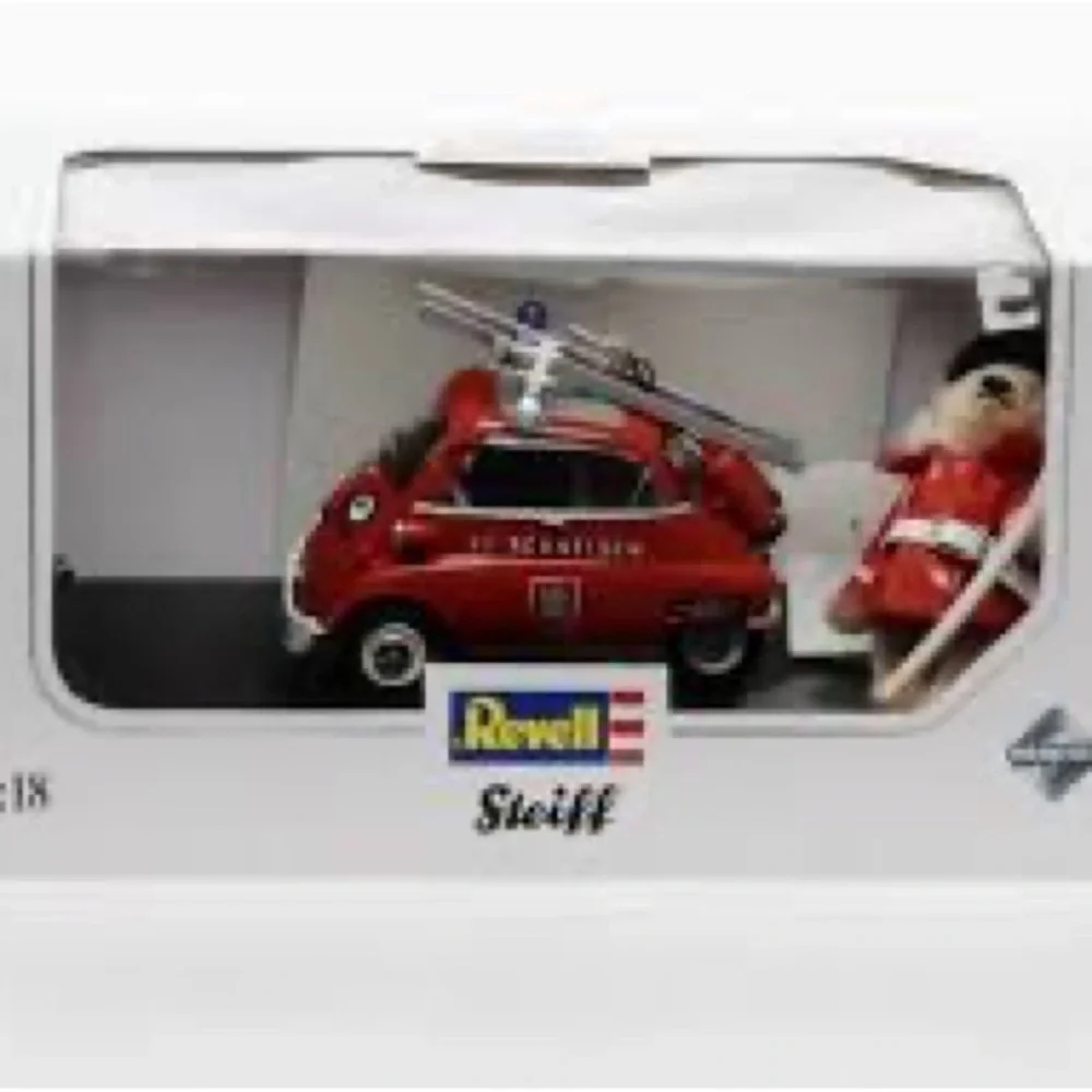 Revell x Steiff Red Fire Rescue Isetta Toy Car with Bear